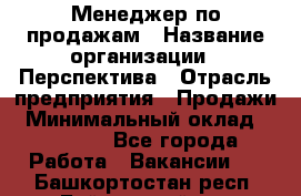 Менеджер по продажам › Название организации ­ Перспектива › Отрасль предприятия ­ Продажи › Минимальный оклад ­ 30 000 - Все города Работа » Вакансии   . Башкортостан респ.,Баймакский р-н